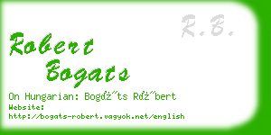 robert bogats business card